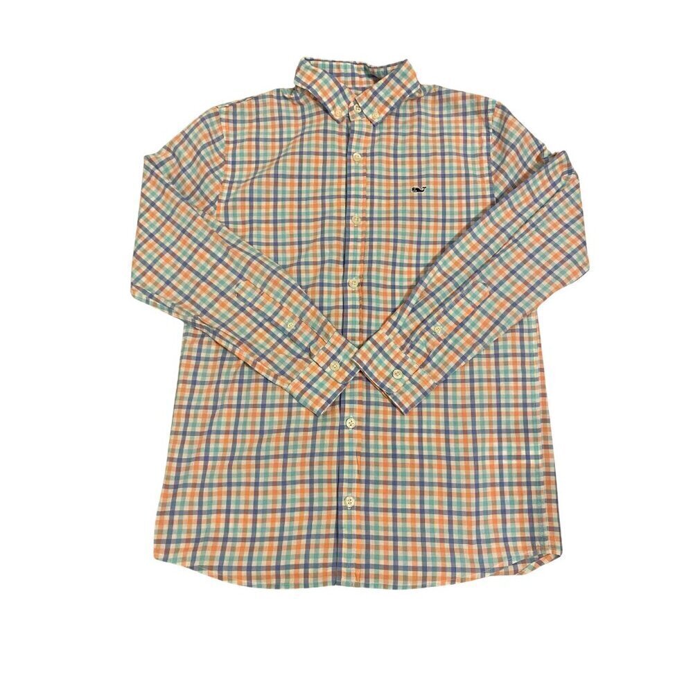 Vineyard Vines Boy's Pastel Plaid Shirt - Size Medium 12-14 - Excellent!